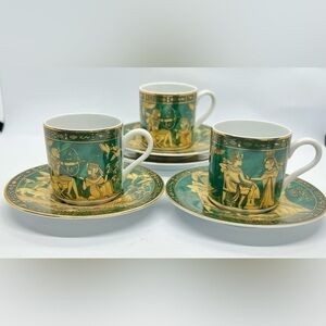 Egyptian Demitasse Cups and Saucers